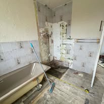 Before: bathroom prior to renovation